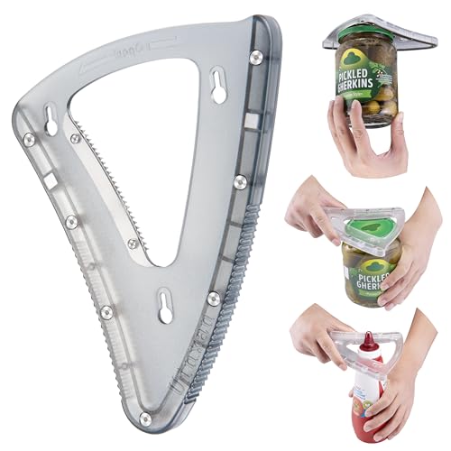 Uinxan Jar Opener for Weak Hands & Seniors, 2-in-1 Under the Cabinet & Handheld Lid Opener, Easy Bottle Cap Opening, Magnetic Storage,304 Stainless Steel Kitchen Tool, Gift for Anyone (Blue) - Image 1