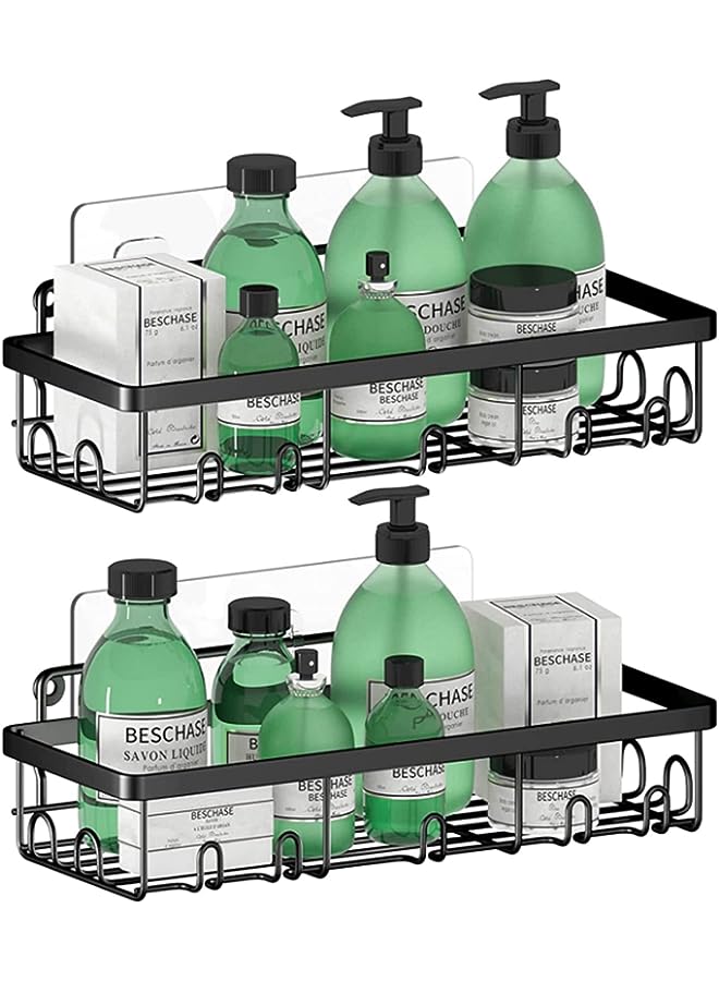 vesus Pack Bathroom Organizer Shelf with Soap Holder, TAME Bathroom Organizer No Drilling, Wall Mounted Shower Organizer Shampoo Holder, Rustproof - Image 1