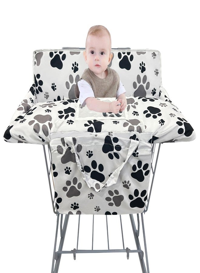 gxfcymxbd Shopping Cart Cover for Baby,2-in-1 Baby Cart Covers with Portable Cloth Bag Cart Seat Pad for Babies Grocery Cushion Cover Restaurant,Suitable for All Supermarkets and Restaurants - Image 2