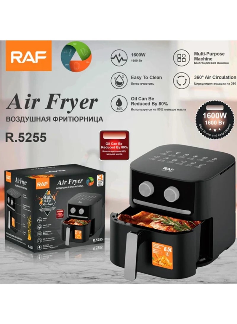 آر إيه أف مقلاة هوائية سعة 6.5 لتر - 1600 واط - R.5255 - Image 5