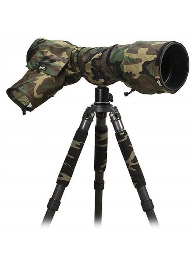 LensCoat Raincoat Pro (Forest Green Camo) Camera Lens rain Sleeve Cover Camouflage Protection LCRCPFG