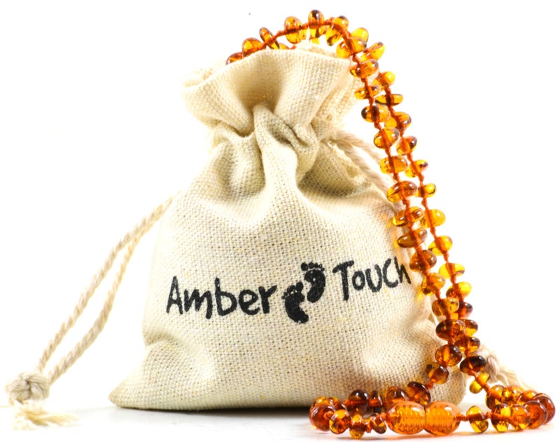 Amber-Touch Amber Touch Baltic Amber Necklace and Bracelet - Natural Amber from Baltic Region (13in. and 5.5in.) (Brown) - Image 2