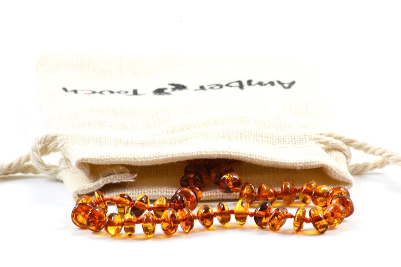 Amber-Touch Amber Touch Baltic Amber Necklace and Bracelet - Natural Amber from Baltic Region (13in. and 5.5in.) (Brown) - Image 4