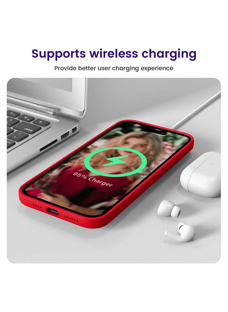 Raxoom Designed for iPhone 14 Pro Max Case, Silicone Shockproof Slim Thin Phone Case for iPhone 14 Pro Max 6.7 inch (Red) - Image 5