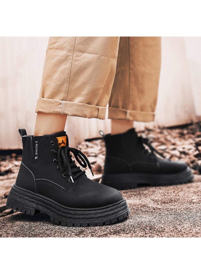 Flying in the snow Snow Flying 25 Years Autumn/winter Fashion Martin Boots Retro Yellow Boots Versatile Casual Boots Workwear Boots Men's Boots Women's Boots - Image 4