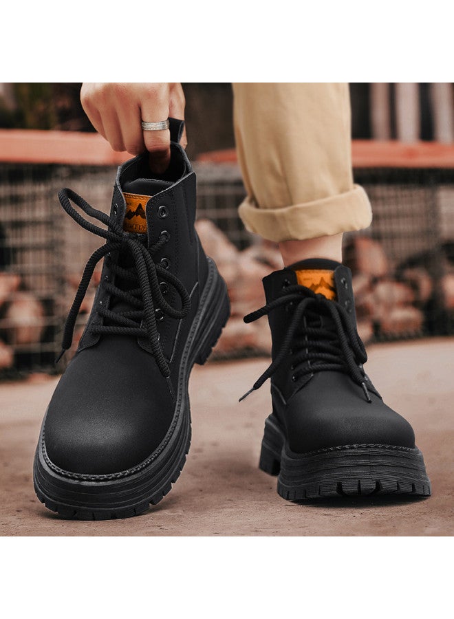 Flying in the snow Snow Flying 25 Years Autumn/winter Fashion Martin Boots Retro Yellow Boots Versatile Casual Boots Workwear Boots Men's Boots Women's Boots - Image 3