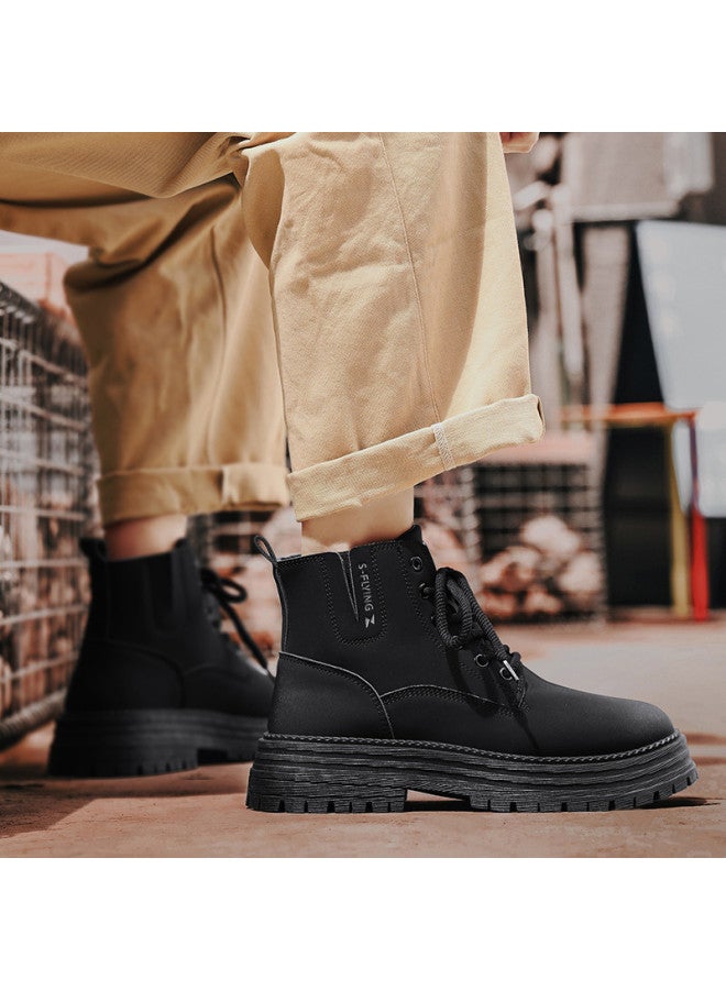 Flying in the snow Snow Flying 25 Years Autumn/winter Fashion Martin Boots Retro Yellow Boots Versatile Casual Boots Workwear Boots Men's Boots Women's Boots - Image 5