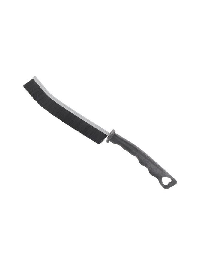 Gap Cleaning Brush PE Alloy Black Comfortable Grip Multifunctional Gap Brush for Shutter Door Window Track Kitchen