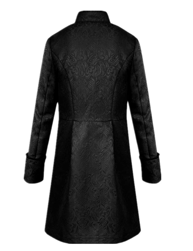 Apocrypha Mens Vintage Tailcoat Jacket Goth Long Steampunk Victorian Frock Coat (XX-Large,Black) - Image 2