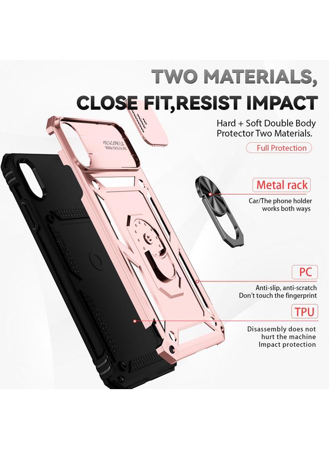 اس-توب جراب هاتف iPhone X / XS مزود بحامل كاميرا منزلق - Image 5