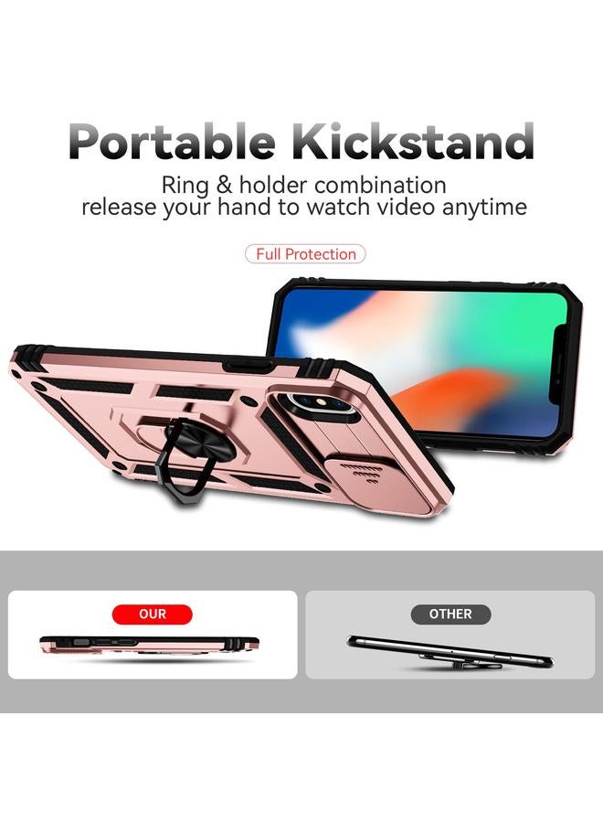 اس-توب جراب هاتف iPhone X / XS مزود بحامل كاميرا منزلق - Image 3