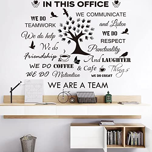 Office Inspirational Quotes Wall Decals  Motivational Teamwork Stickers Positive Lettering Spiritual Words Company Art We Are A Team Decoration