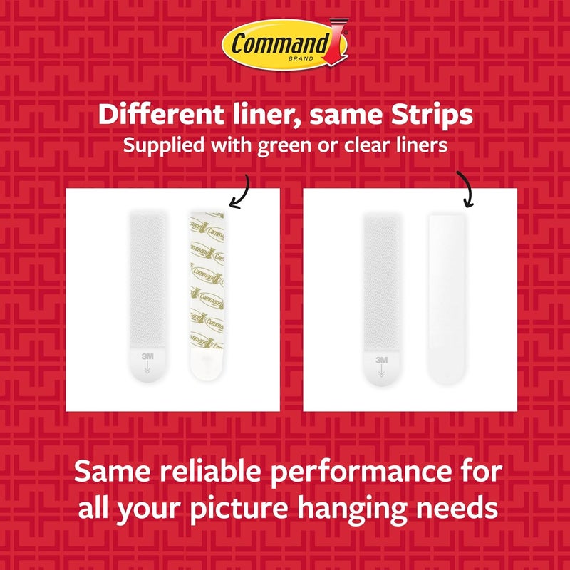 Command 15 lb & 10 lb Large and Medium Picture Hanging Strips 28 Assorted Pairs (56 Strips), Damage-Free Hanging Picture Hangers, Great for Home Decor, White Adhesive - Image 4