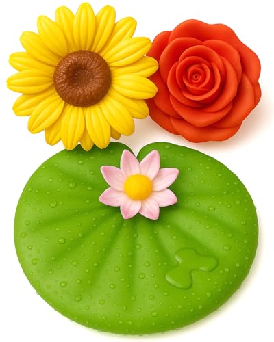 SplashEZ Mold Free Bath Toys for Kids Toddlers No Hole Baby Bath Toys No Mold Floating Flowers for Bathtub Water Pool Shower Infants Babies Ages 0 1 3 6 12 18 Months 3 pcs Lily Sunflower Rose - Image 1