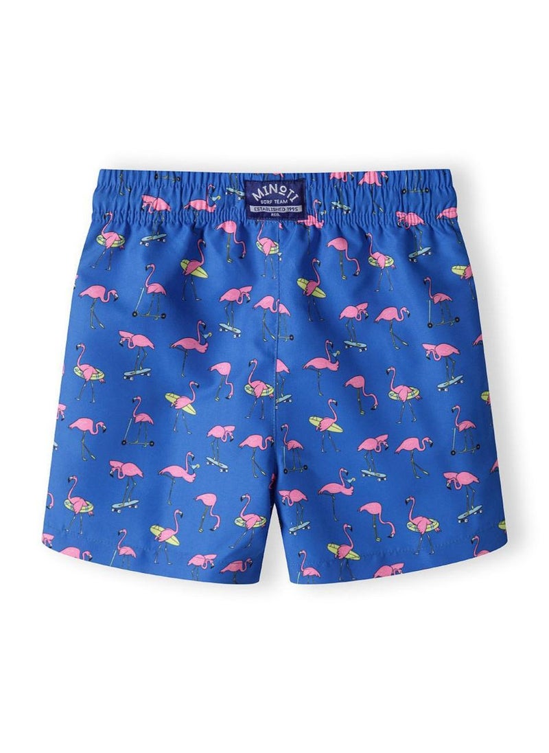 MINOTI Boys' Swim Shorts with Elastic Waist and Adjustable Drawstring - Image 2