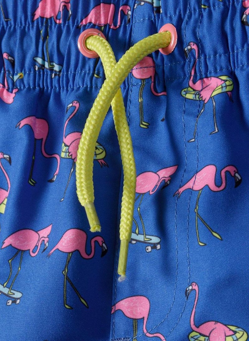 MINOTI Boys' Swim Shorts with Elastic Waist and Adjustable Drawstring - Image 3