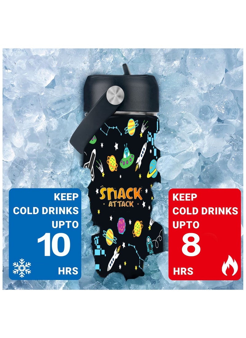 Snack Attack SA Kids Water Bottle for School Insulated water bottle with Straw Lid, Kids water bottle stainless steel, Double Wall, Baby water bottle, Steel water bottle (Black Midnight) - pzsku/ZFA613E3D63D57C3A2B0FZ/45/_/1731610357/6f60056d-dc79-4e28-877a-3d8d69ed565c