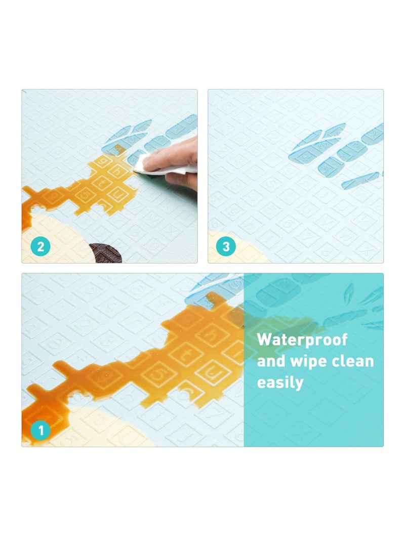 MUMS PLANET Super Soft Double-Sided Baby Play and Crawling Mat - Attractive Designs, Waterproof, Easy to Clean, Perfect Protection for Infants and Toddlers for Healthy and Fun Growth _ Foldable Jungle Design Baby Play Mat - Safe, Comfortable and Stimulating to Play _ Infant Crawling Mat _ Baby Play Mat  - Image 4