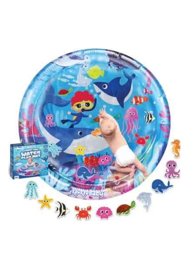 ممز بلانيت سجاده  مائيه الحجم الكبير 100 * 100 سم من ممز بلانيت  ،العاب اطفال حديثي الولاده تساعد علي تقويه عضلات الرقبه و الزحف حتي سن 5 سنوات ، مركز نشاط كبير جدا متعدد المراحل للاطفال والالعاب الحسية، سجاده لعب قابل للنفخ، هدية تحفيز بصري للاولاد والبنات, العاب للاطفال من سن 3 شهور ، العاب للبيبي_ سجاده اطفال ، العاب اطفال - Image 1