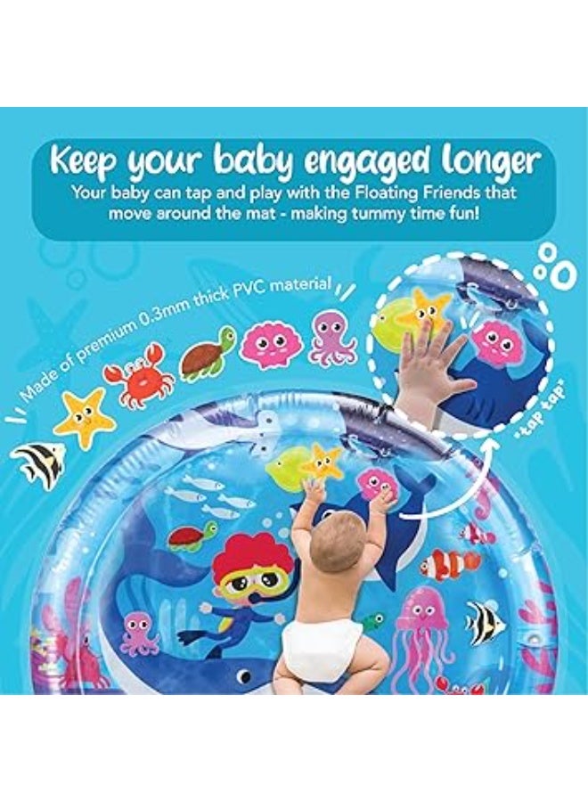 ممز بلانيت سجاده  مائيه الحجم الكبير 100 * 100 سم من ممز بلانيت  ،العاب اطفال حديثي الولاده تساعد علي تقويه عضلات الرقبه و الزحف حتي سن 5 سنوات ، مركز نشاط كبير جدا متعدد المراحل للاطفال والالعاب الحسية، سجاده لعب قابل للنفخ، هدية تحفيز بصري للاولاد والبنات, العاب للاطفال من سن 3 شهور ، العاب للبيبي_ سجاده اطفال ، العاب اطفال - Image 2