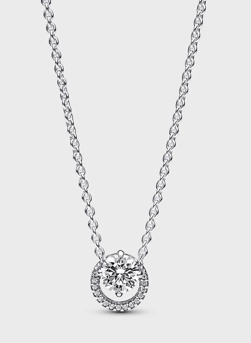 PANDORA Sparkling Round Halo Pendant Collier Necklace