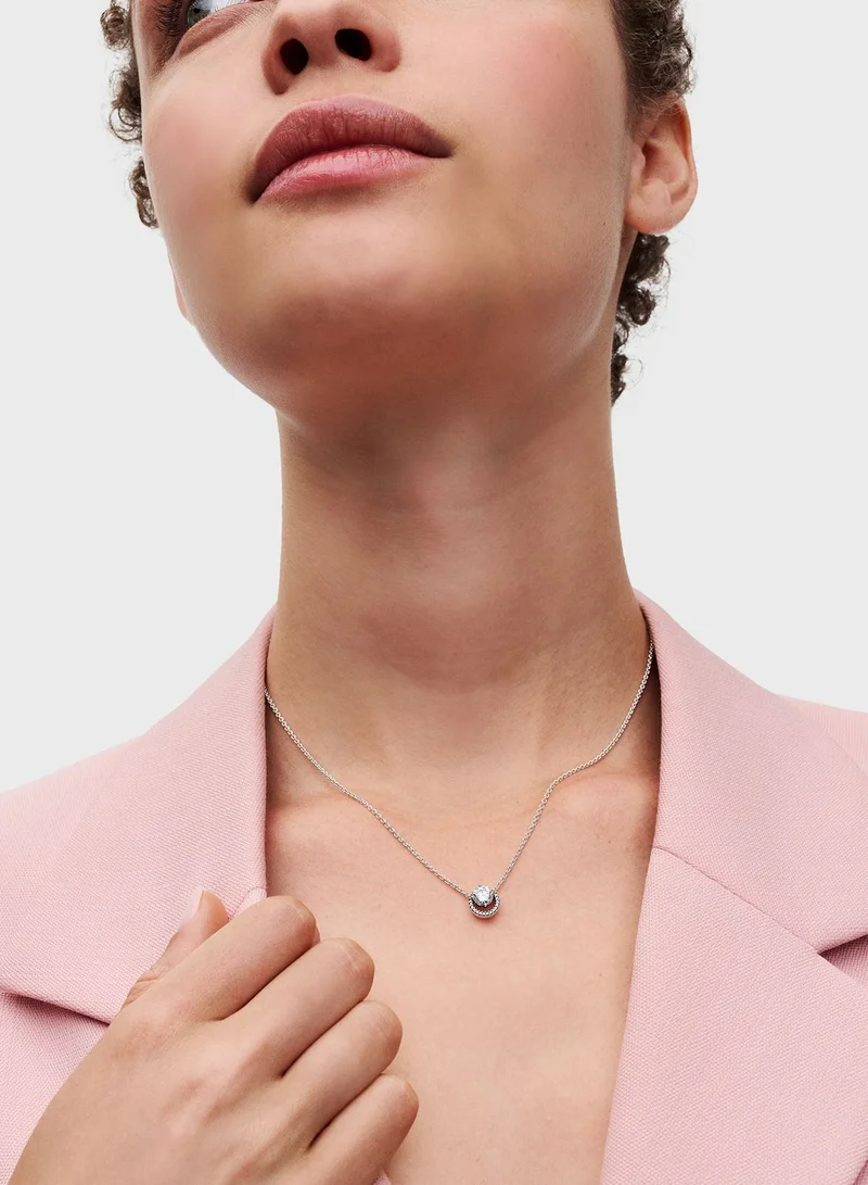 PANDORA Sparkling Round Halo Pendant Collier Necklace