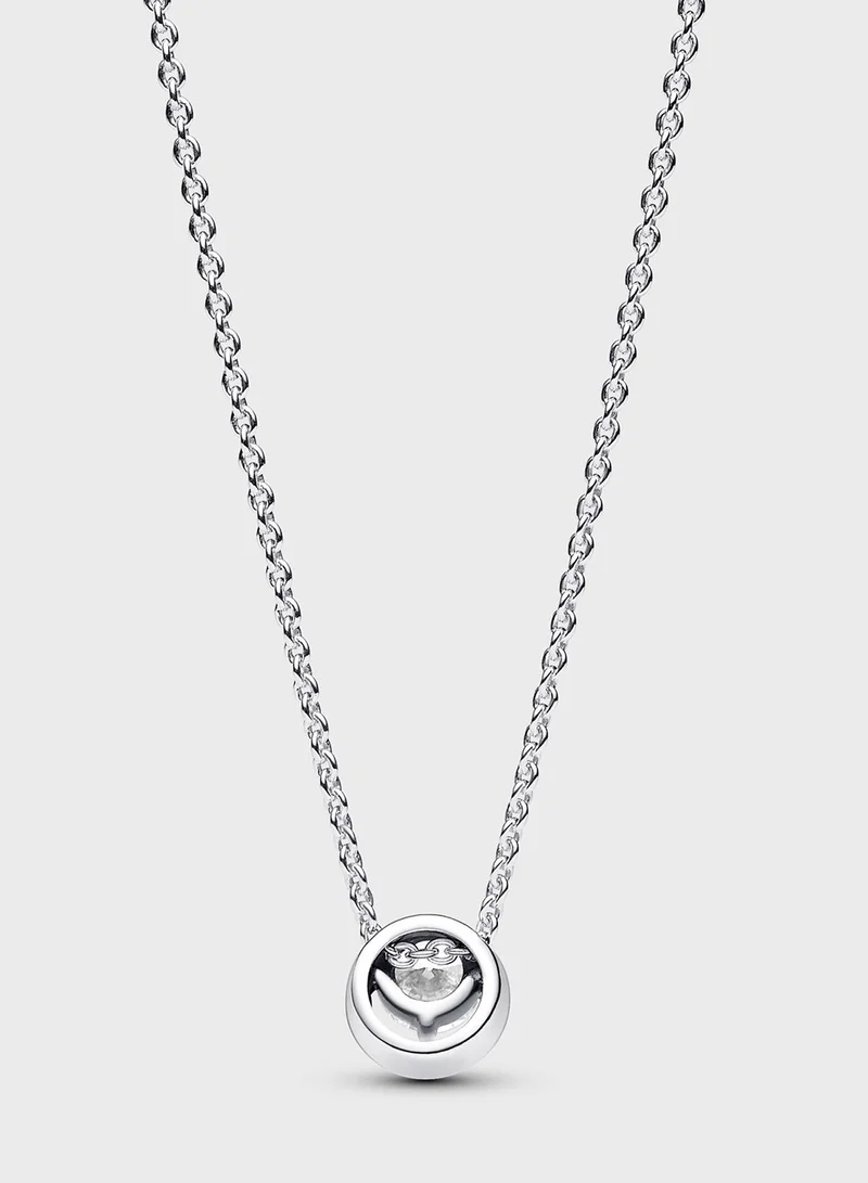PANDORA Sparkling Round Halo Pendant Collier Necklace