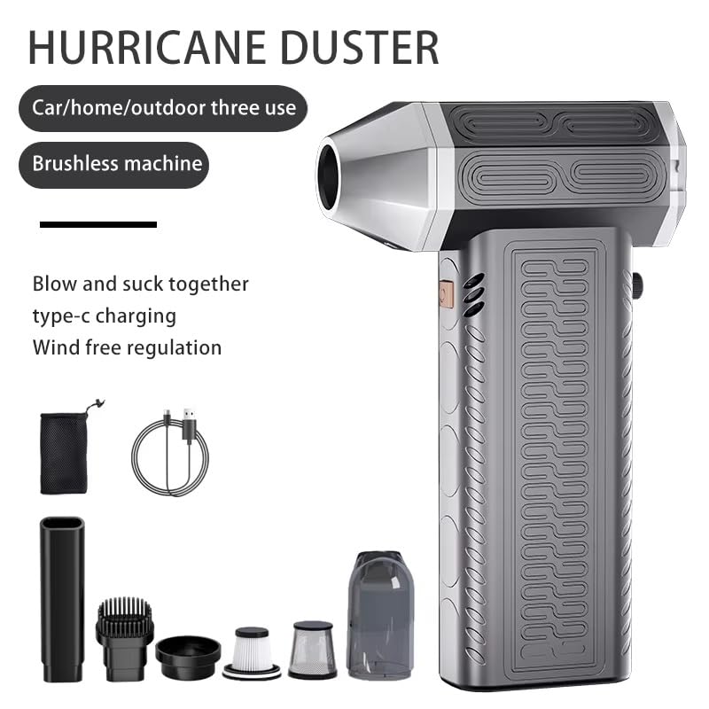 WHITESTARALL Portable Wireless Vacuum Cleaner with Blower & Suction | 2 Modes | Handheld Lightweight for Car | Home | Office | Foldable Design (Mini Turbo 2 In 1 Blower Vacuum Cleaner130000RPM Suction 12000pa) - Image 4