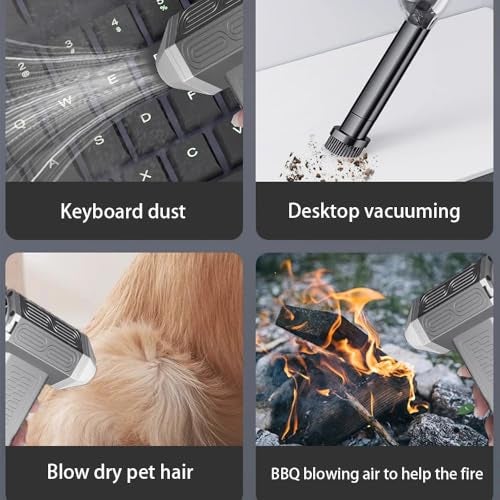 WHITESTARALL Portable Wireless Vacuum Cleaner with Blower & Suction | 2 Modes | Handheld Lightweight for Car | Home | Office | Foldable Design (Mini Turbo 2 In 1 Blower Vacuum Cleaner130000RPM Suction 12000pa) - Image 3