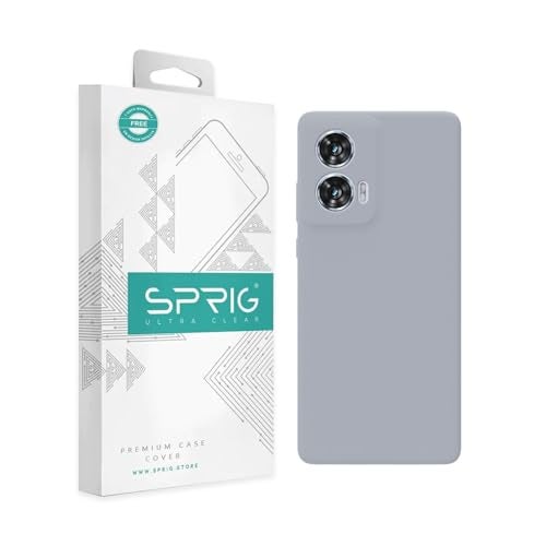 SPRIG Compatible with Moto G96 Premium SilkTone Back Cover Drop Tested Shock Proof Mobile Case for Men, Women, Boys and Girls with Camera Protection (Blue Grey) - Image 1