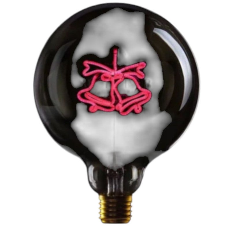 لمبة زجاجية LED XMAS BELLS – زجاج مدخن / أحمر – قطر 70 × ارتفاع 110 مم