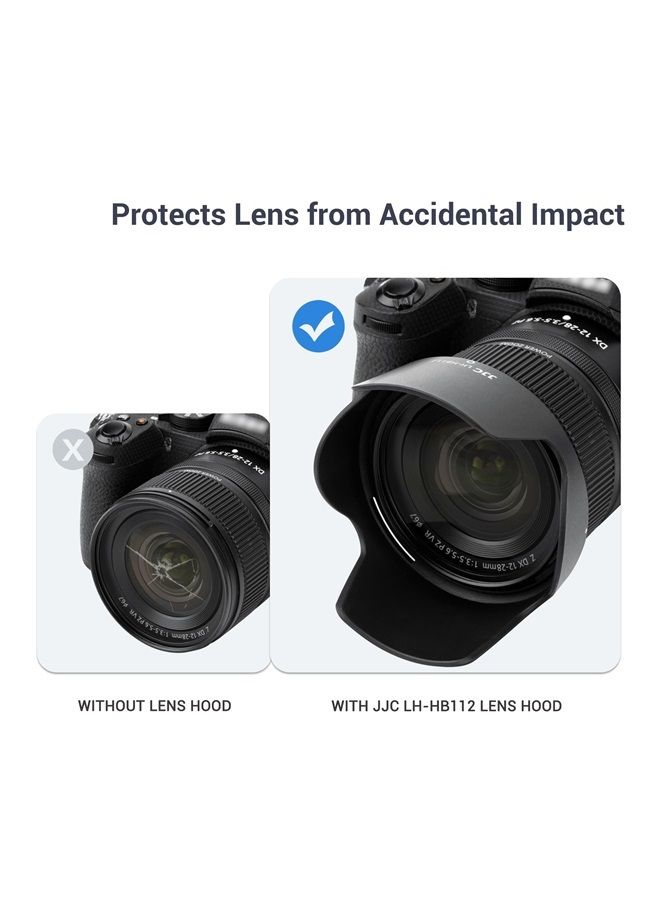 JJC Lens Hood for Nikon NIKKOR Z DX 12-28mm f/3.5-5.6 PZ VR Lens on Nikon Z30 Z50 Z fc Replaces Nikon HB-112 Hood, Compatible with 67mm Filter and 67mm Lens Cap - Image 4