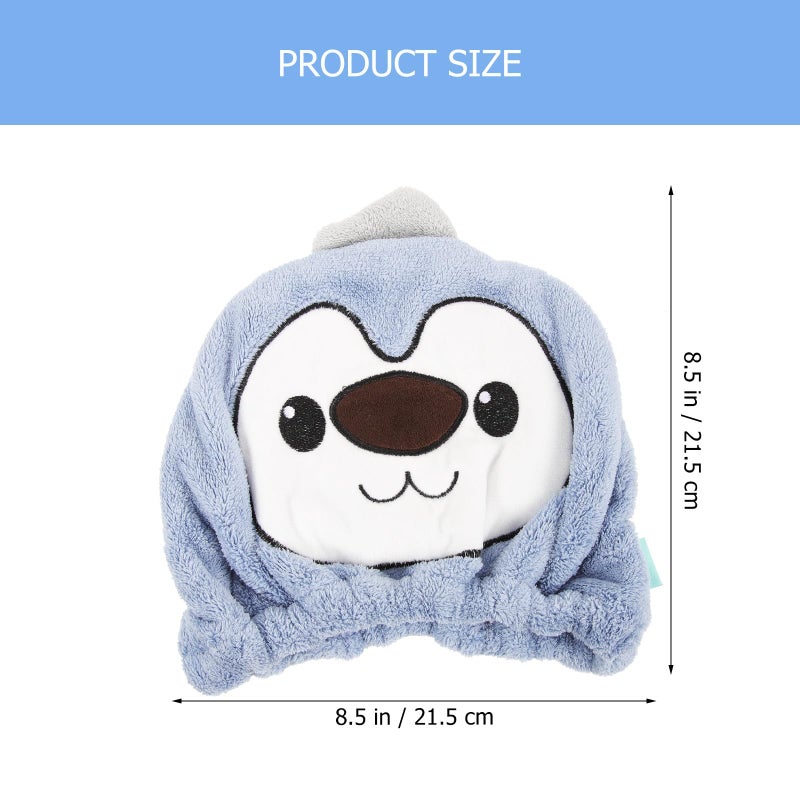 Soft Thick Microfiber Hair Drying Towel Wrap Quick Dry Shower Cap For Home Travel - Image 3