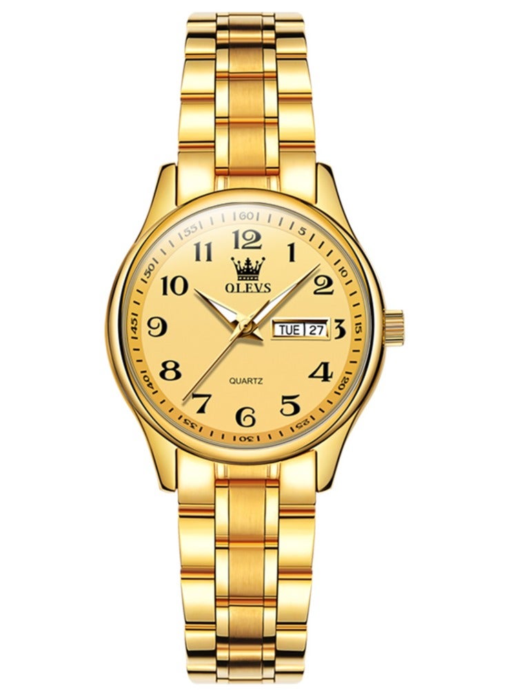 OLEVS Classic Watches For Women Analog Quartz Watch Stainless Steel Rugged Waterproof Watches Roman Numeral Unique Calendar Date Business Wrist Watch - Image 1