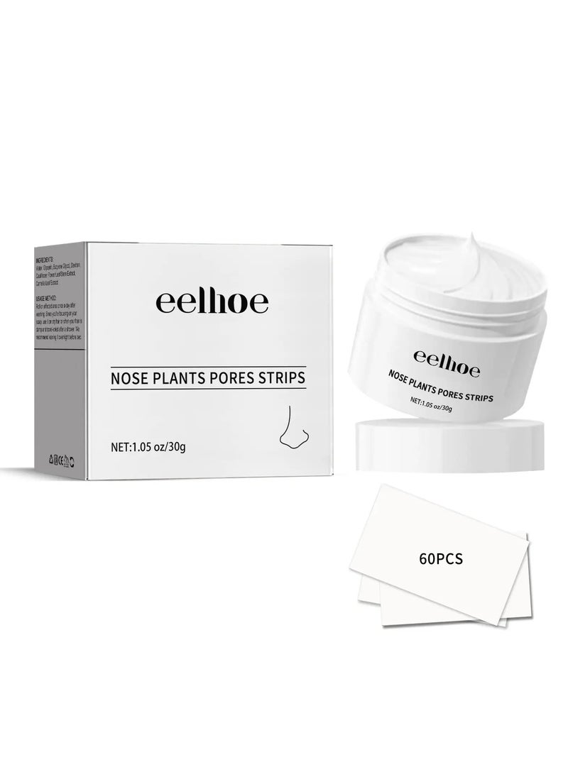 EELHOE Nose Plants Pore Strips, Deep Cleaning And Shrink Pores, Absore Grease, Remove Blackheads Nose Patch 30g - Image 1