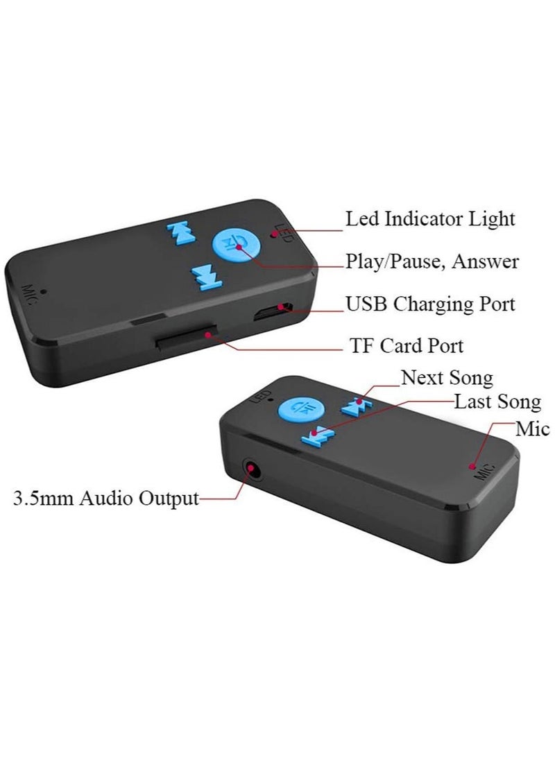 NEW Bluetooth Adapter 3 in 1 Wireless 4.0 USB Bluetooth Receiver 3.5mm Audio Jack TF Card Reader MIC Call Support Car Speaker