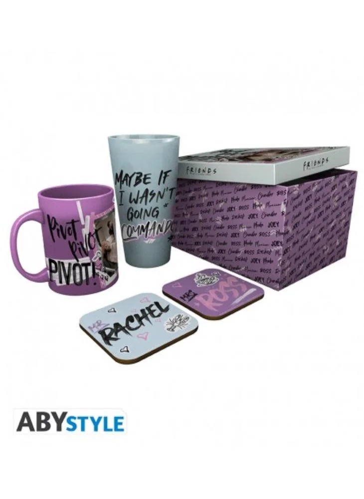 أبيستايل ABYstyle FRIENDS - Pck Glass XXL + Mug + 2 Coasters Doodle