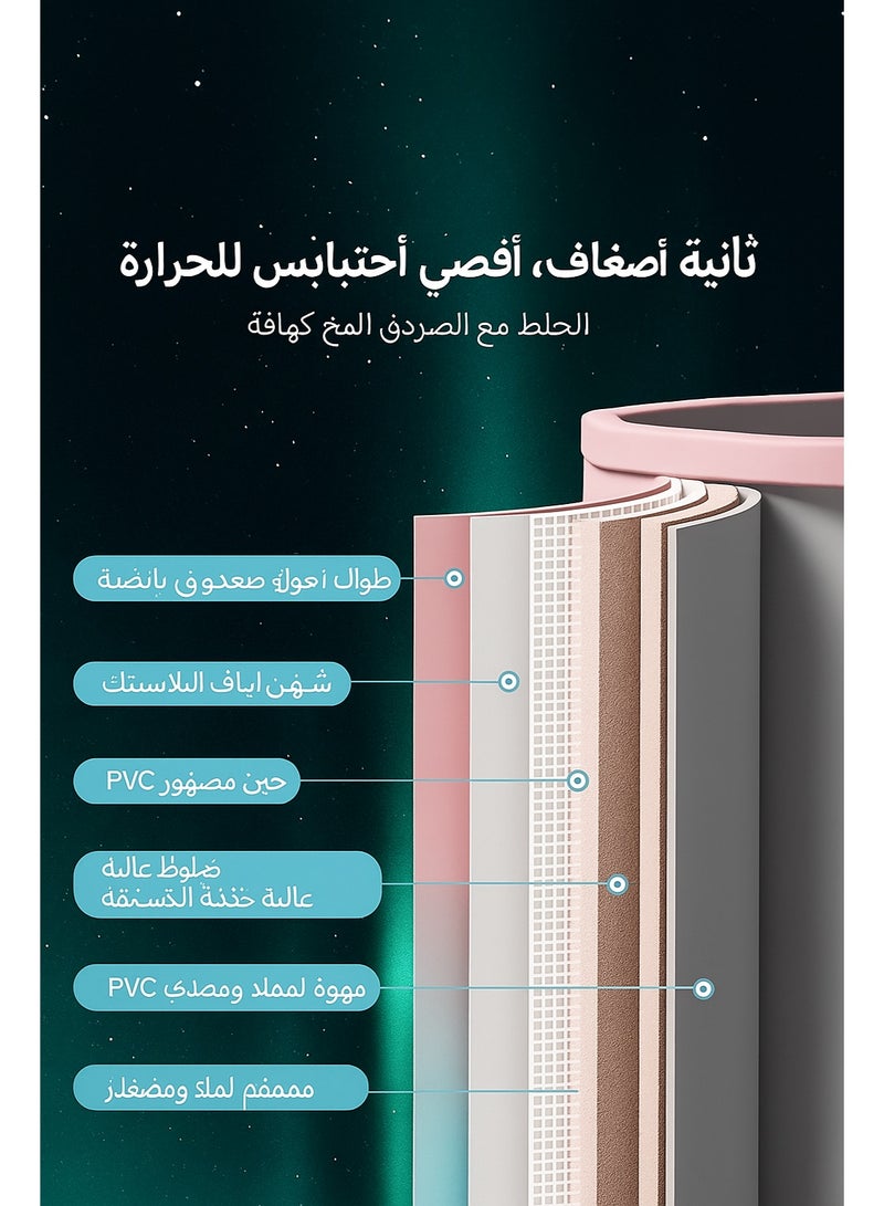 دائرة مربعة حوض استحمام قابل للطي للبالغين والأطفال – بدون تركيب، سهل الاستخدام، تصميم موفر للمساحة، مثالي للاستحمام المنزلي والسفر والتخييم - Image 4