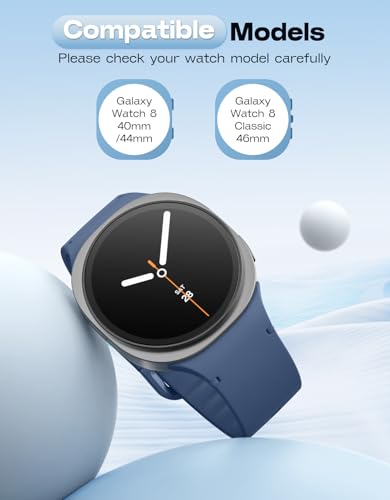 MoKo 5 Pack Sport Bands for Samsung Galaxy Watch 8 Band 40mm 44mmGalaxy Watch 8 Classic 46mm Soft Silicone Replacement Strap for Men Women ML BPKSTLPLB - Image 3