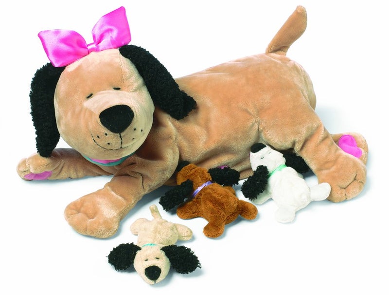 Manhattan Toy Manhattan Toy Nursing Nana Nurturing Dog Stuffed Animal with Plush Puppies  - Image 1
