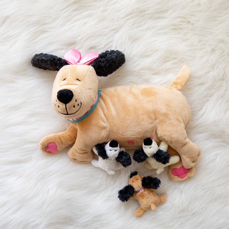 Manhattan Toy Manhattan Toy Nursing Nana Nurturing Dog Stuffed Animal with Plush Puppies  - Image 3
