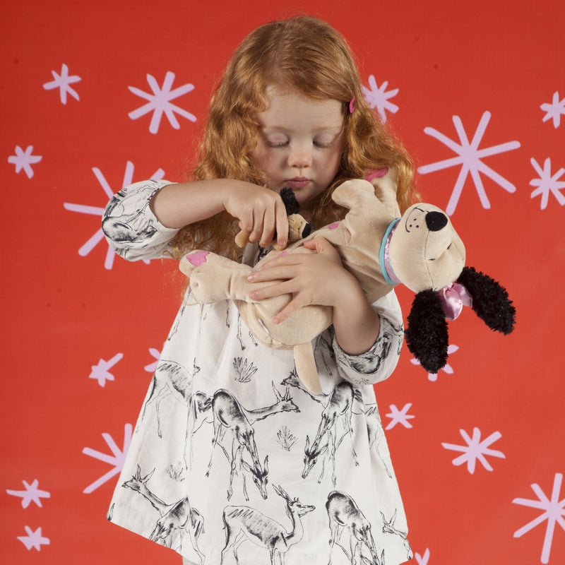 Manhattan Toy Manhattan Toy Nursing Nana Nurturing Dog Stuffed Animal with Plush Puppies  - Image 2