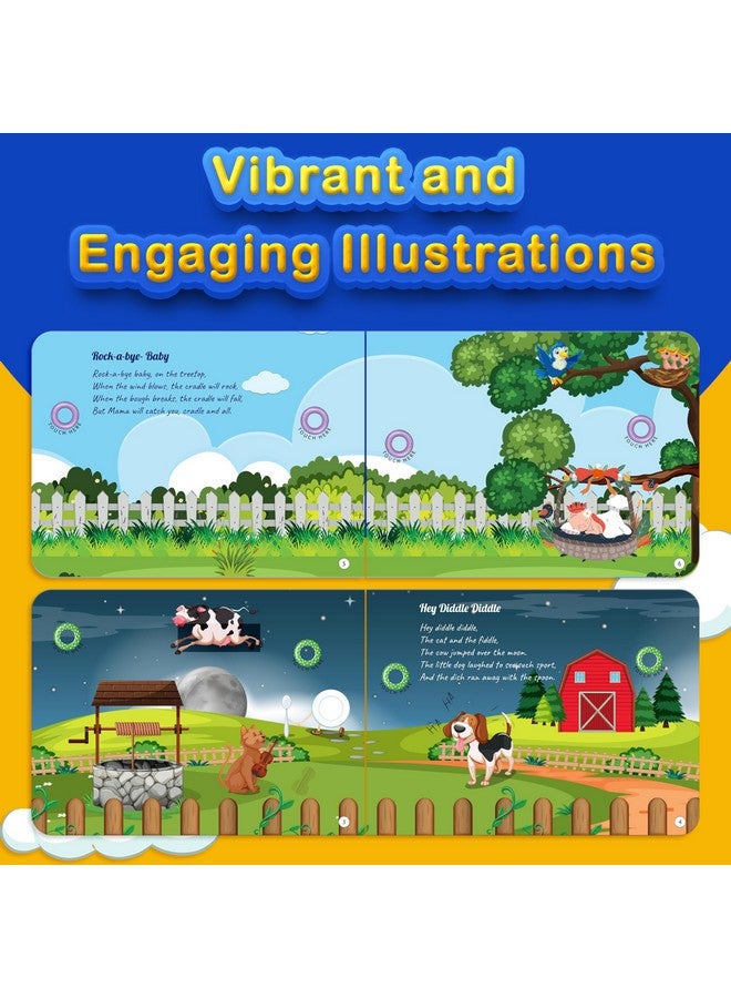 Kiddale Pack of 3 Musical Rhymes Book|16 Aquatic Nursery Rhymes & 8 Each in Rhymes N Chimes and Rhymes for Playtime|28 Sounds Each |Interactive Touch n Play Sound Book|Sing Along Books - Image 4