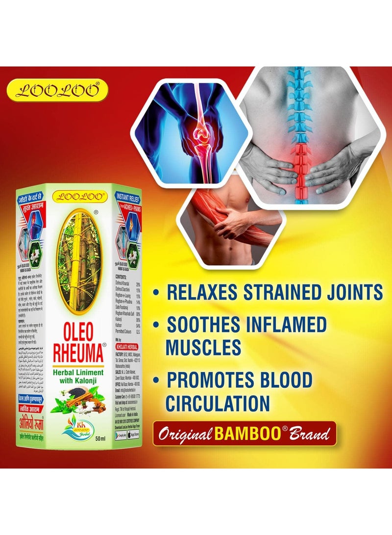 Oleo Rheuma Herbal Liniment With Kalonji Pain Relief 50ml - Image 3
