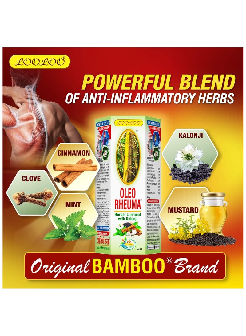 Oleo Rheuma Herbal Liniment With Kalonji Pain Relief 50ml - Image 4