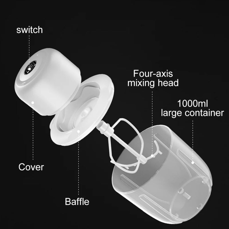 USB Rechargeable Electric Whisk Egg Beater Coffee Blender Household Milk Shaker Mixer Frother Foamer Food Blender Dropship - Image 2