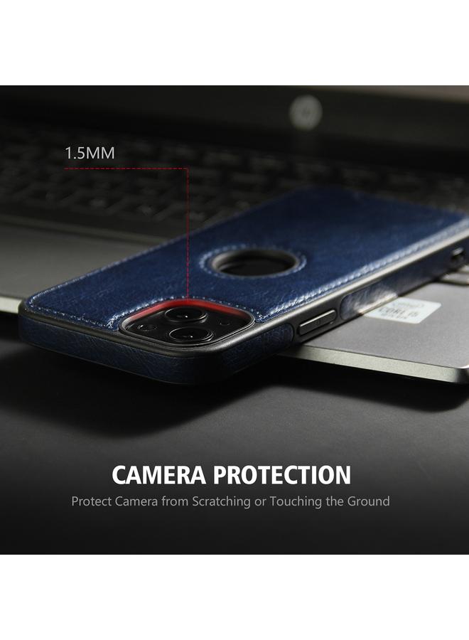 زبون جراب هاتف iPhone 13 Pro Max مصنوع من الجلد ومزين بخياطة - Image 3