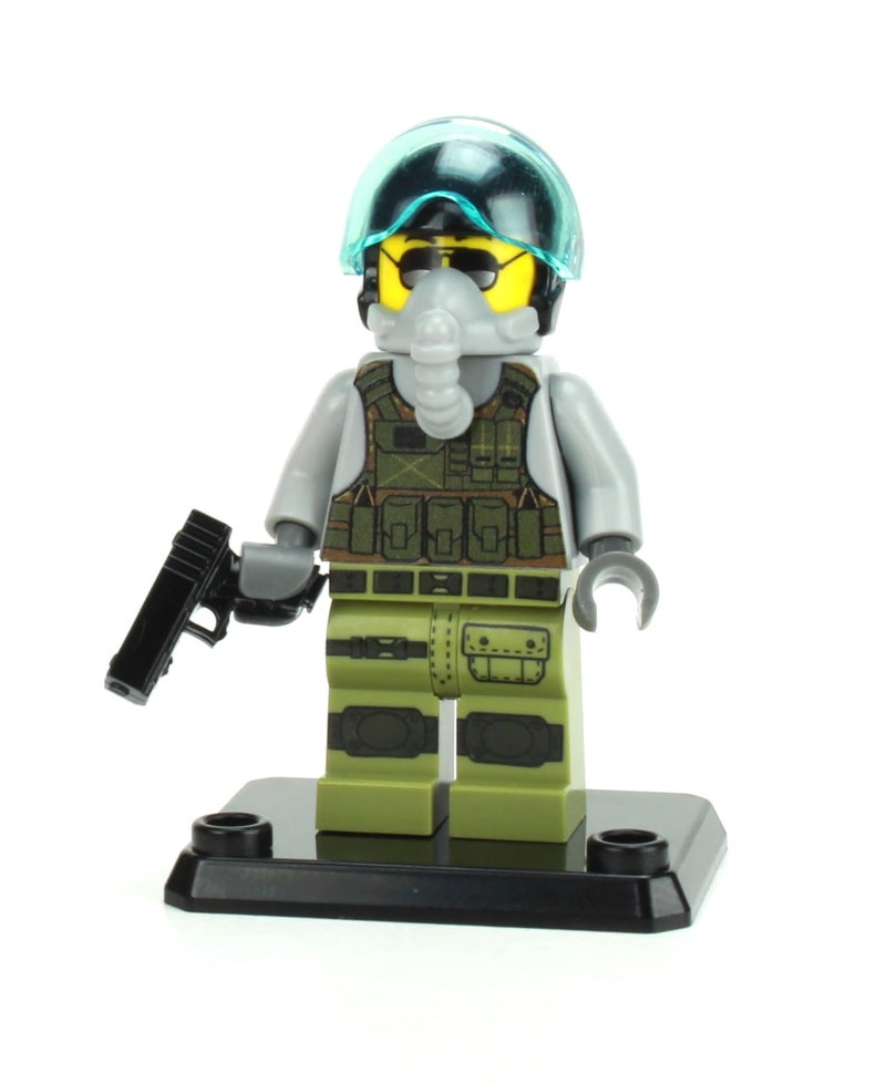 Battle Brick 16 Inches Tall Collectible Air Force Fighter Pilot Custom Minifigure Genuine Minifig Printed in the USA Great Gift for Ages 10 to Adult AFOL - Image 3