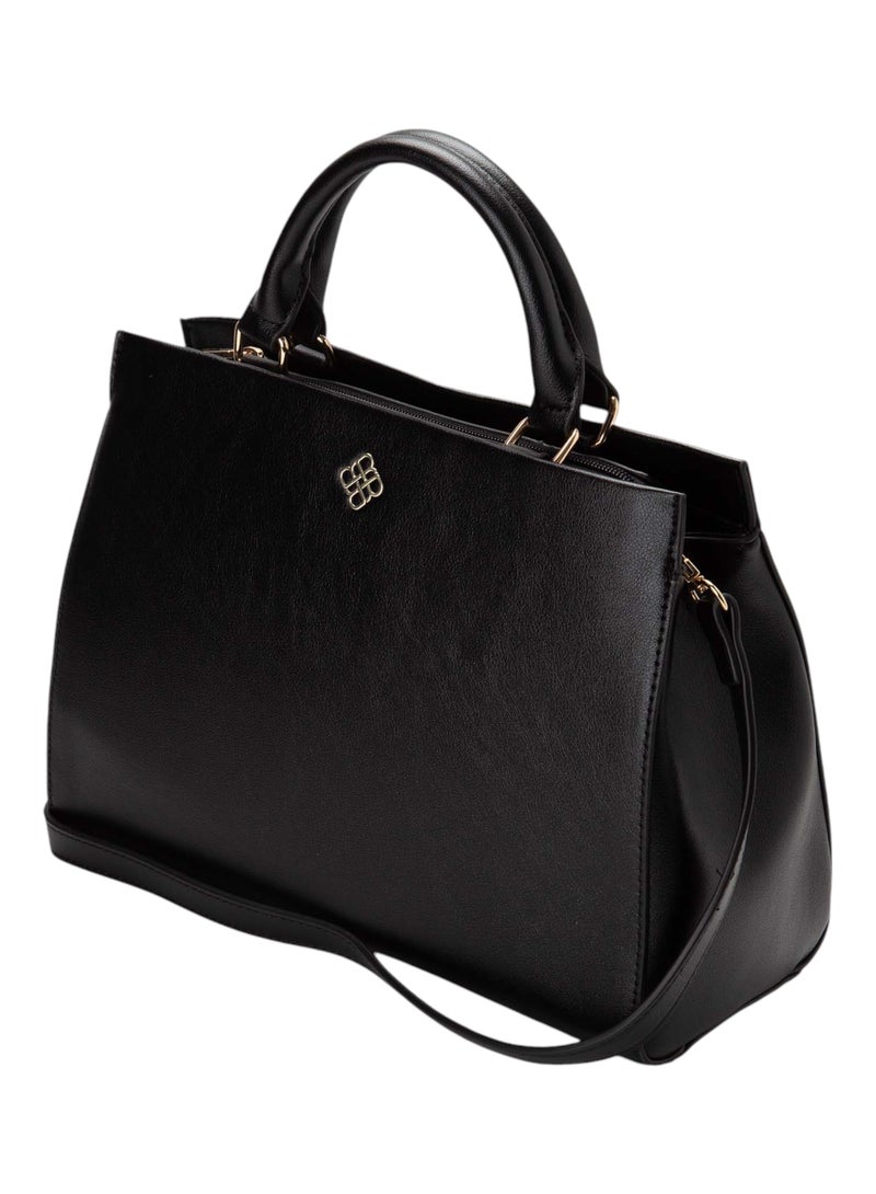 Bata Minimalist Top Handle Bag with Detachable Strap - Image 3