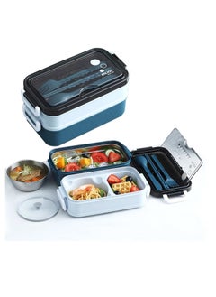 Arabest Lunch Box 2-Layer Bento Lunch Box with Cutlery Removable 304 Stainless Steel Container Bento Box for Office School Picnic  - Image 1